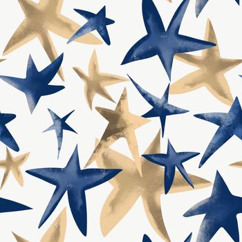 festive pattern with golden and blue stars .Christmas stars background