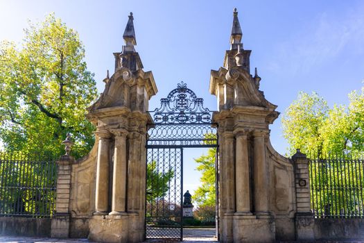 The main gate to the university botanical garden of Coimbra