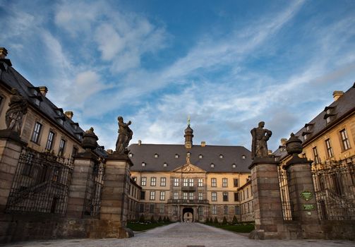 city Palace, Stadtschloss, in Fulda, Hesse, Germany, main entrance . High quality photo