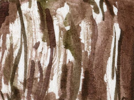 Brown watercolor background with grunge-style spots and strokes. High quality illustration