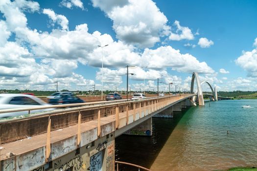 Brasilia, Brazil - February 28, 2022: Ponte Juscelino Kubitschek.