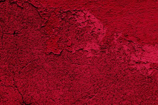 Viva Magenta toned colour grunge decorative navy dark wall background. Art rough stylized texture banner trendy color 2023. Grunge Viva Magenta color texture