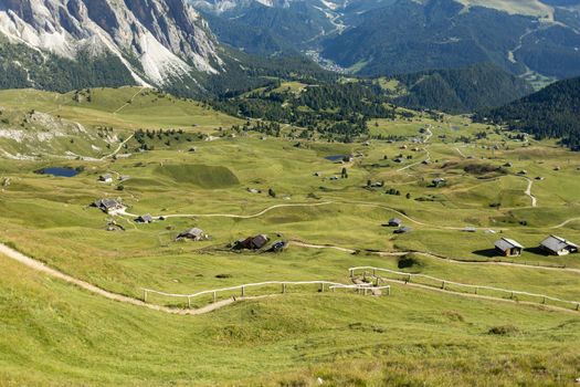 Summer Dolimites Alps high mountains panoramic view. High quality photo