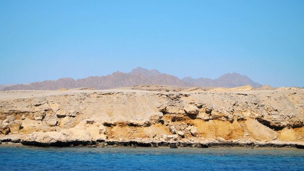 summer, sea, beautiful seascape. Mountains and the sea. The combination of the desert and the sea. High quality photo