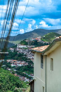 Street of Ouro Preto, Brazilian city. UNESCO World Heritage.
