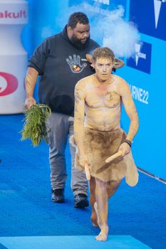 MELBOURNE, AUSTRALIA - DECEMBER 13: Opening ceremony for the 2022 FINA World Short Course Swimming Championships at Melbourne Sports and Aquatic Centre on December 13, 2022 in Melbourne, Australia