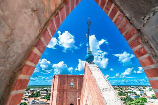 Bom Jesus da Lapa, Brazil. Catedral Nossa Senhora do Carmo and a view of the city.