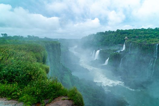 Iguazu Falls in South America. High quality photo