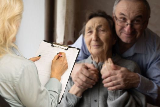 female psychologist and senior woman during therapy session