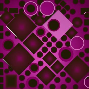 Panton next year, magenta, neon geometric shapes, background. High quality illustration