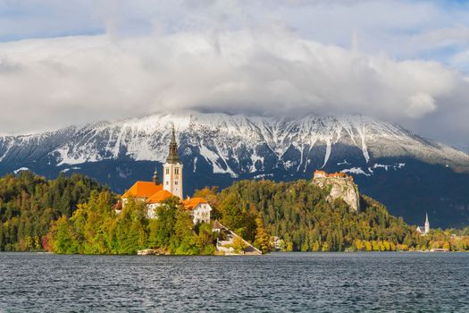 Lake Bled In Julian Alps, Autumn Slovenia.