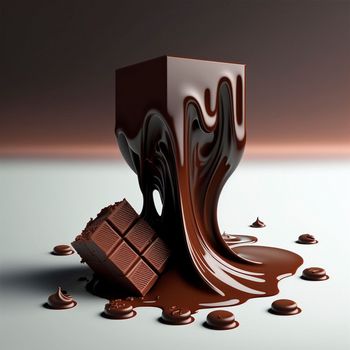 illustration of beautiful chocolate platter. High quality illustration