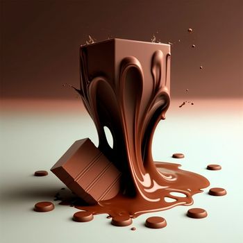 illustration of beautiful chocolate platter. High quality illustration