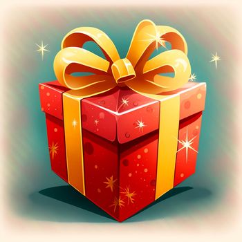 Colorful illustration of a Christmas gift. High quality illustration