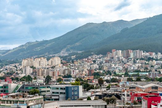 Quito, Equador - September 26, 2022: panorama of the capital city. High quality photo
