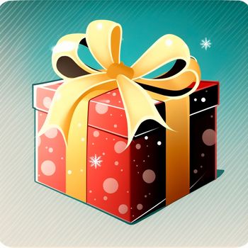 Colorful illustration of a Christmas gift. High quality illustration