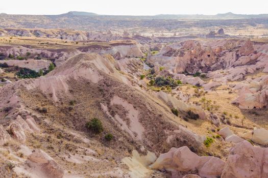 Meskendir Valley Pink Valley. Cappadocia Turkey. Travel to Turkey concept.