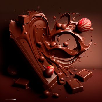 illustration of beautiful chocolate platter. High quality illustration