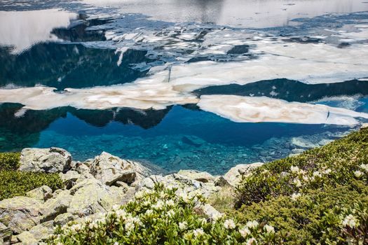 Alpine Lake in Caucasus Mountains