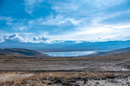 Mountain nature of South America in Peru. 