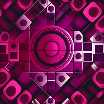 Panton next year, magenta, neon geometric shapes, background. High quality illustration