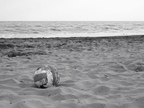 deserted scenery in the late afternoon in Brussa beach in Veneto, Italy