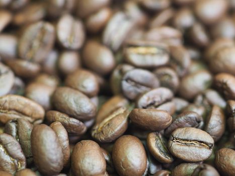 brown roasted coffee beans macro closeup making the blend series