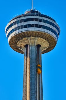 Image of Elevator going up huge Skylon Tower in Canada by Niagara Falls