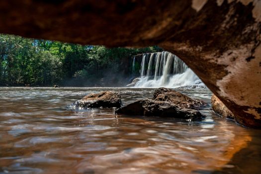 waterfall in the nature of South America. 