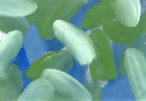 Picturesque blue green acrylic oil painting texture