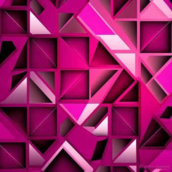 Panton next year, magenta, neon geometric shapes, background. High quality illustration