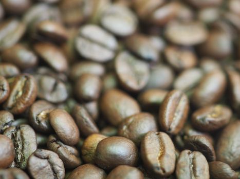 brown roasted coffee beans macro closeup making the blend series