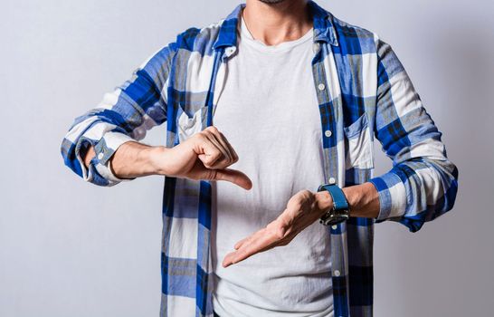 Unrecognizable deaf-mute person speaking in sign language, Hands gesturing in sign language. Person speaking in sign language, Manual gestures of people with hearing and verbal problems