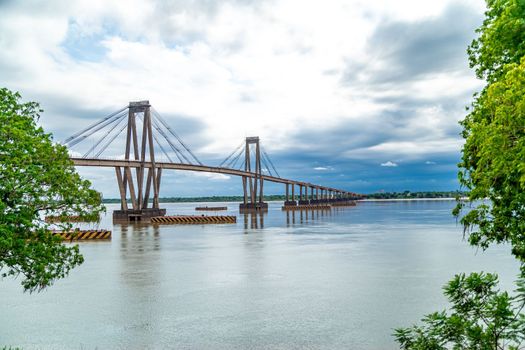 General Belgrano Bridge in Argentina on the Parana River. High quality photo