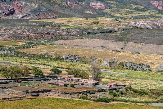 the village of La Poma in Argentina In the Andes of South America. 