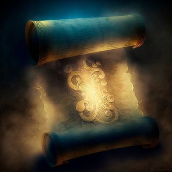 Ancient Magic List. High quality illustration