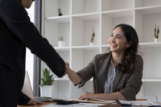 Business handshake and business people.Business people shaking hands,finishing up a meeting...