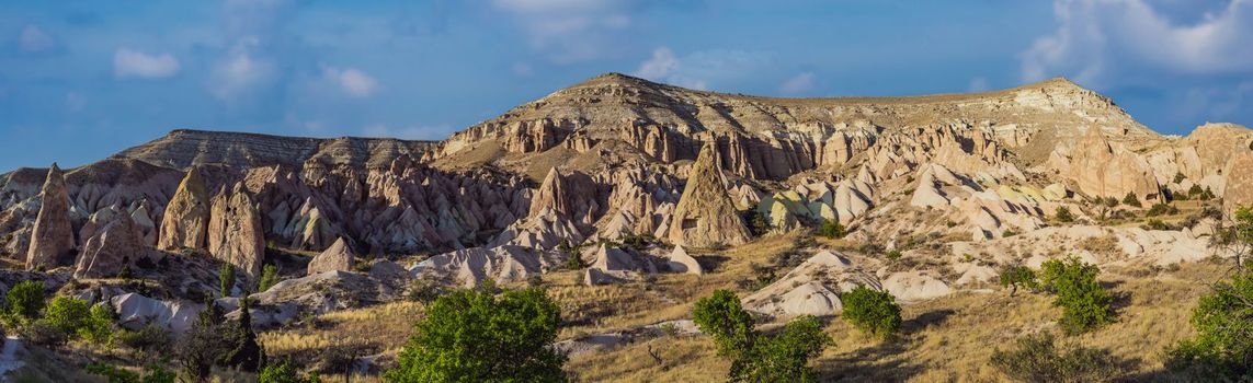 Meskendir Valley Pink Valley. Cappadocia Turkey. Travel to Turkey concept.