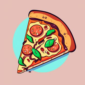 Pizza illustration. High quality illustration