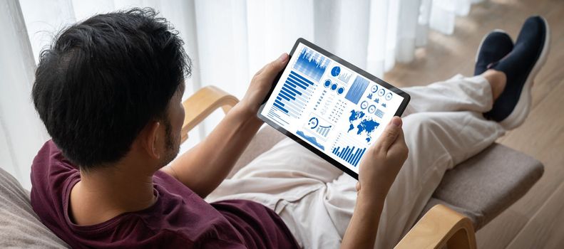 Business data dashboard provide modish business intelligence analytic for marketing strategy planning