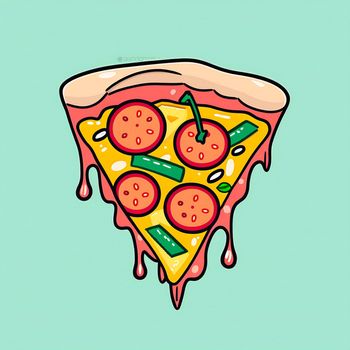 Pizza illustration. High quality illustration