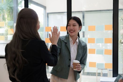 Business advisers are gathering to assess and debate the issue as it appears on the financial report. Financial counselor, investment consultant, and accounting concept.