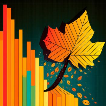 Abstract logo graphics with leaves. High quality illustration