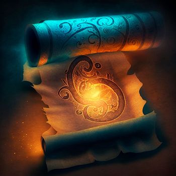 Ancient Magic List. High quality illustration