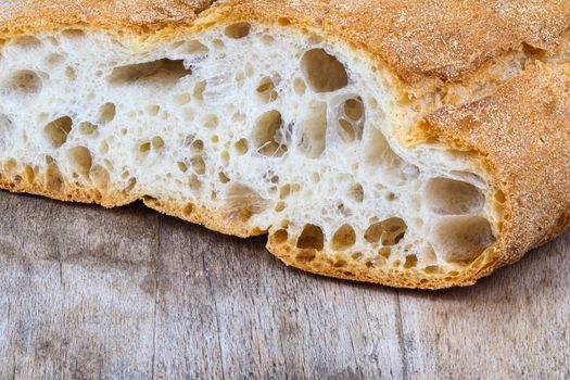 Isolated object on white background. Healthy baked bread, whole bread on white background.