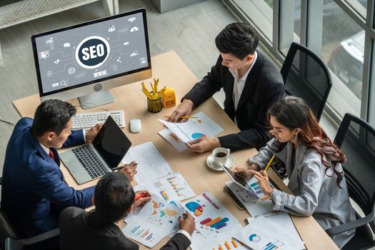 SEO search engine optimization for modish e-commerce and online retail business showing on computer screen