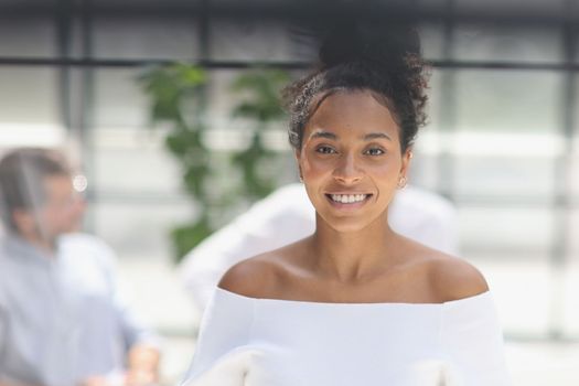 Beautiful female african american business woman