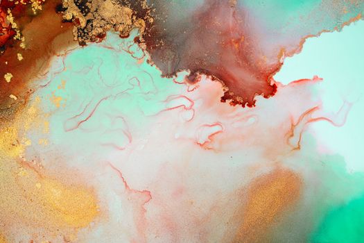 Marble ink abstract art from exquisite original painting for abstract background . Painting was painted on high quality paper texture to create smooth marble background pattern of ombre alcohol ink .