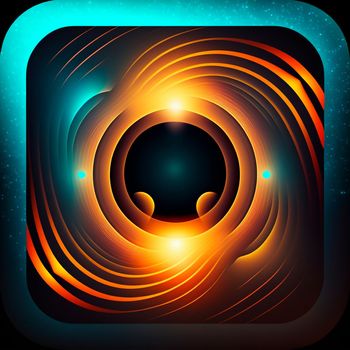 Hypnotic colorful tunnel. Square icon. High quality illustration