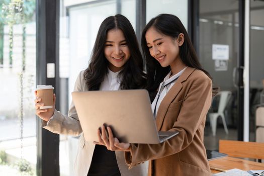 Group of business consultant working management big data and analyze financial document of company. account, finance, business concept.